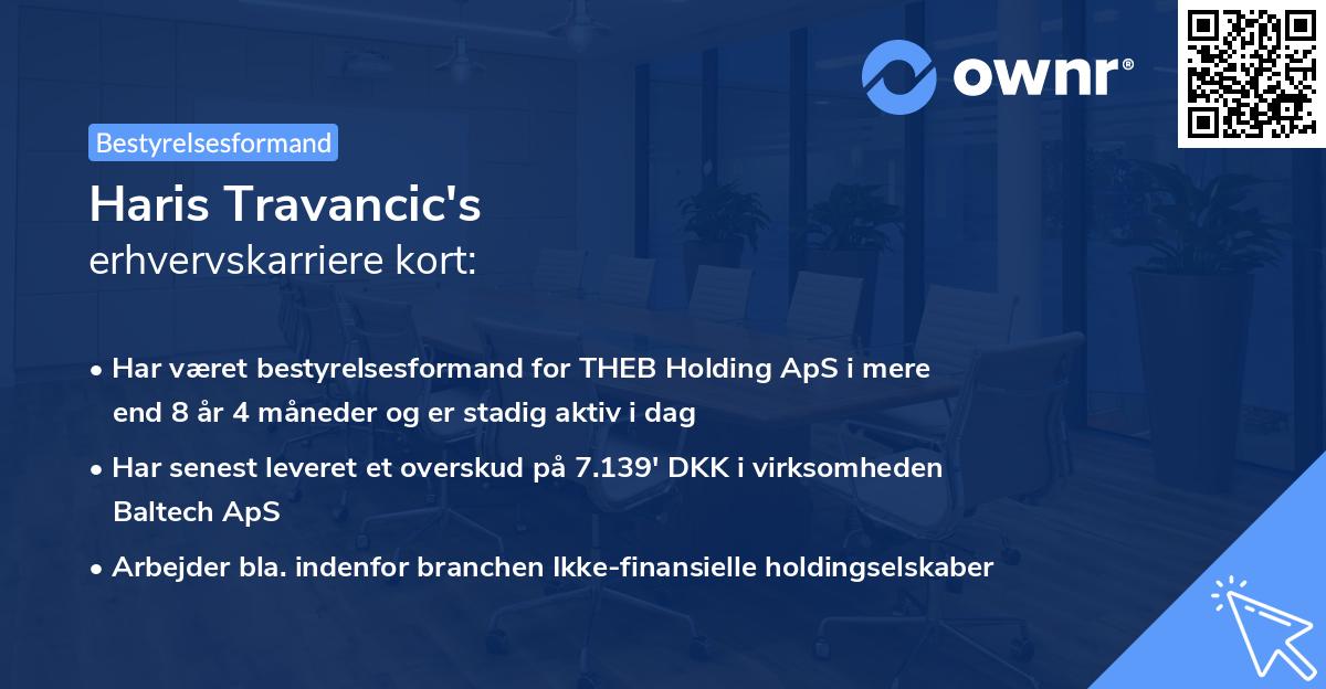 Haris Travancic's erhvervskarriere kort