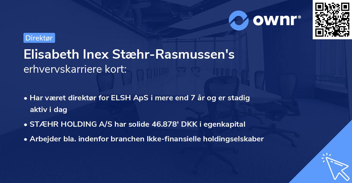 Elisabeth Inex Stæhr-Rasmussen's erhvervskarriere kort