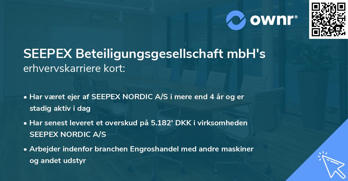SEEPEX Beteiligungsgesellschaft mbH's erhvervskarriere kort