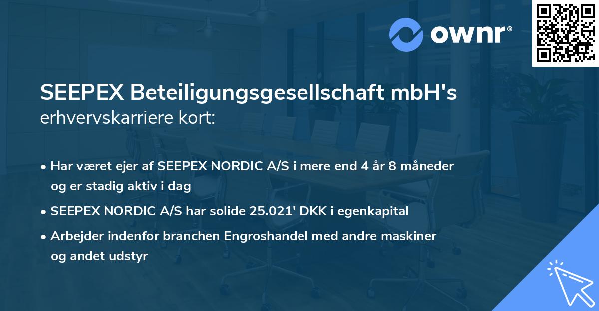 SEEPEX Beteiligungsgesellschaft mbH's erhvervskarriere kort