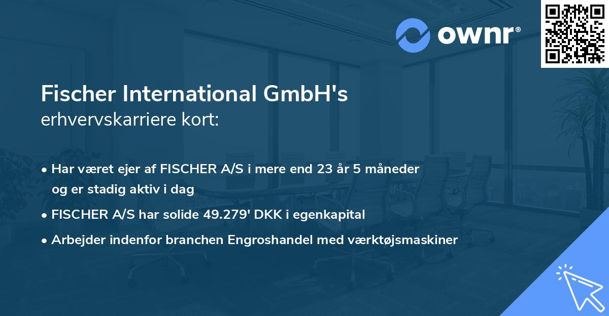 Fischer International GmbH's erhvervskarriere kort