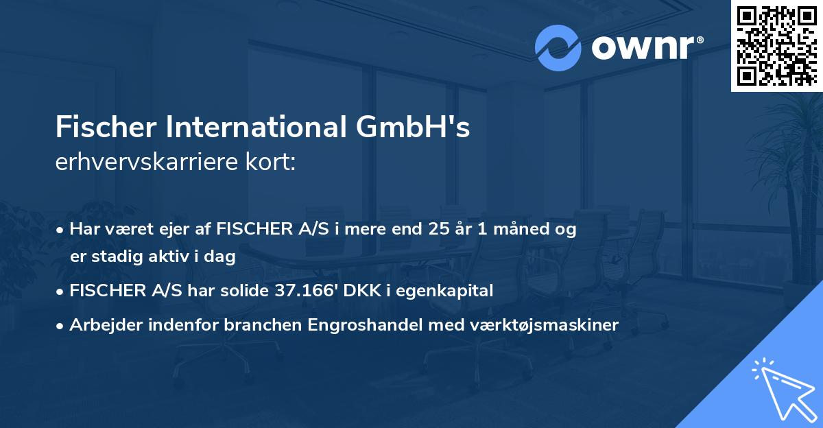Fischer International GmbH's erhvervskarriere kort