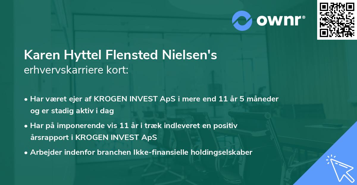 Karen Hyttel Flensted Nielsen's erhvervskarriere kort