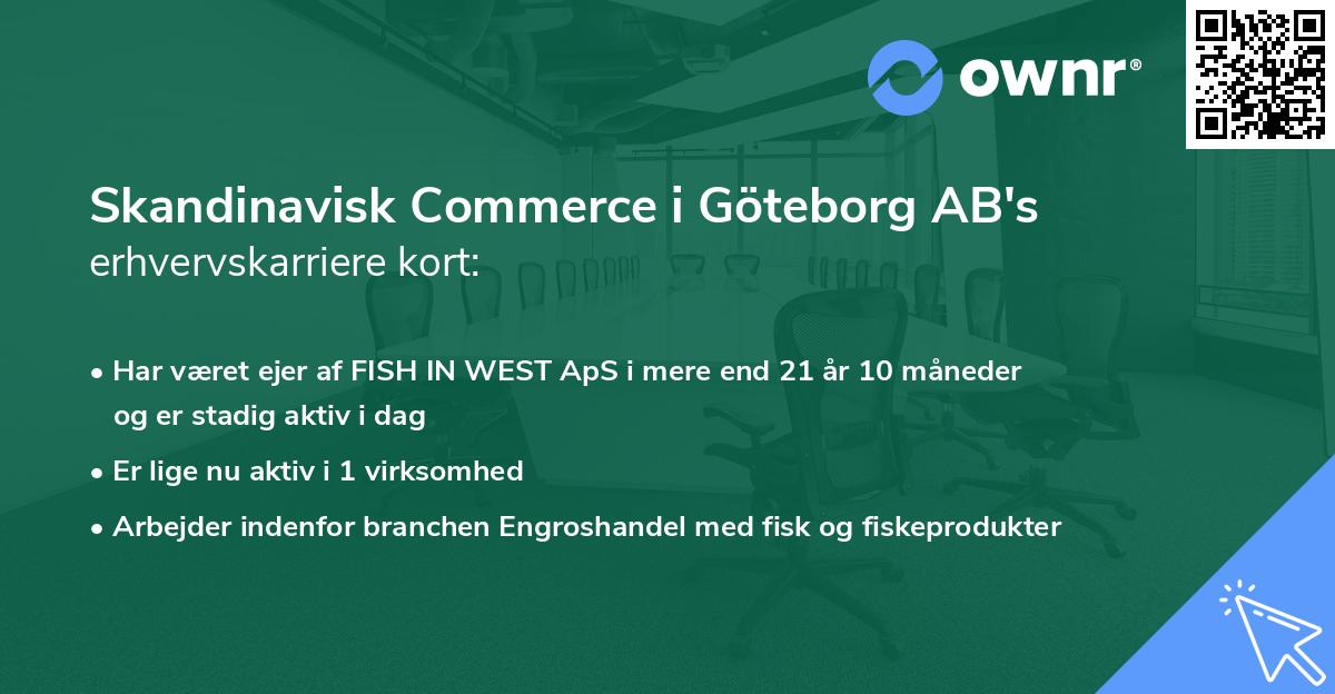 Skandinavisk Commerce i Göteborg AB's erhvervskarriere kort