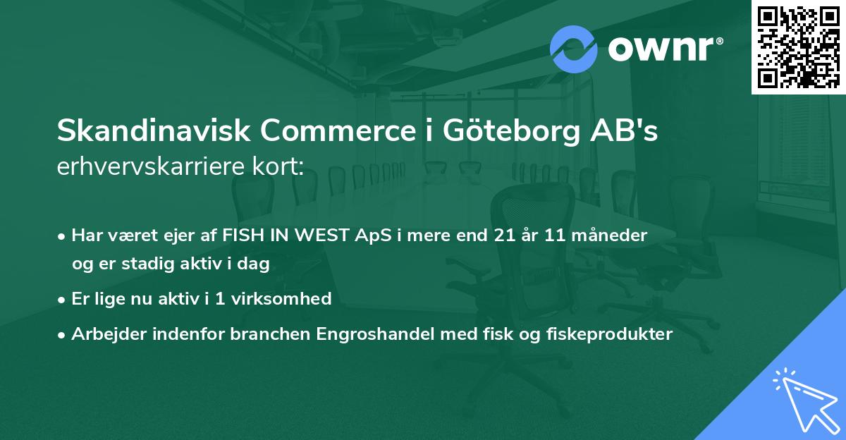 Skandinavisk Commerce i Göteborg AB's erhvervskarriere kort
