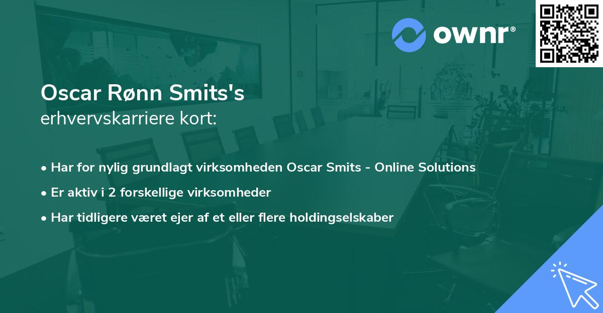 Oscar Rønn Smits's erhvervskarriere kort