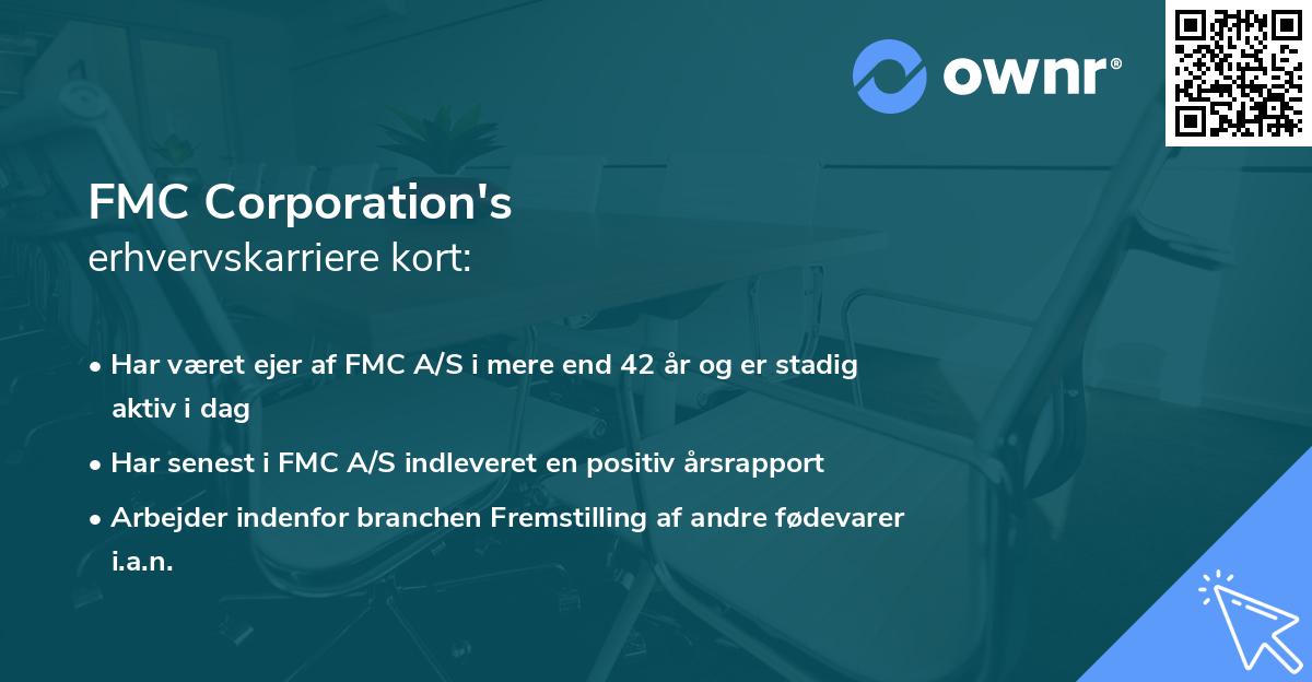 FMC Corporation's erhvervskarriere kort