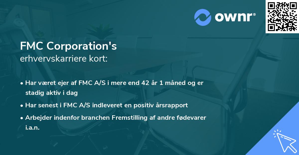 FMC Corporation's erhvervskarriere kort