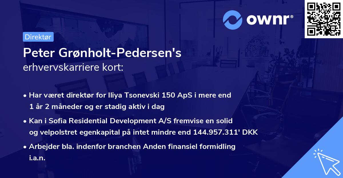 Peter Grønholt-Pedersen's erhvervskarriere kort