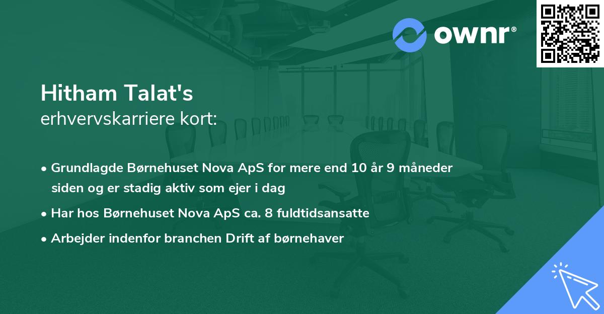 Hitham Talat's erhvervskarriere kort
