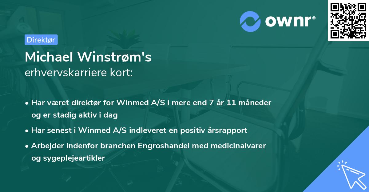 Michael Winstrøm's erhvervskarriere kort
