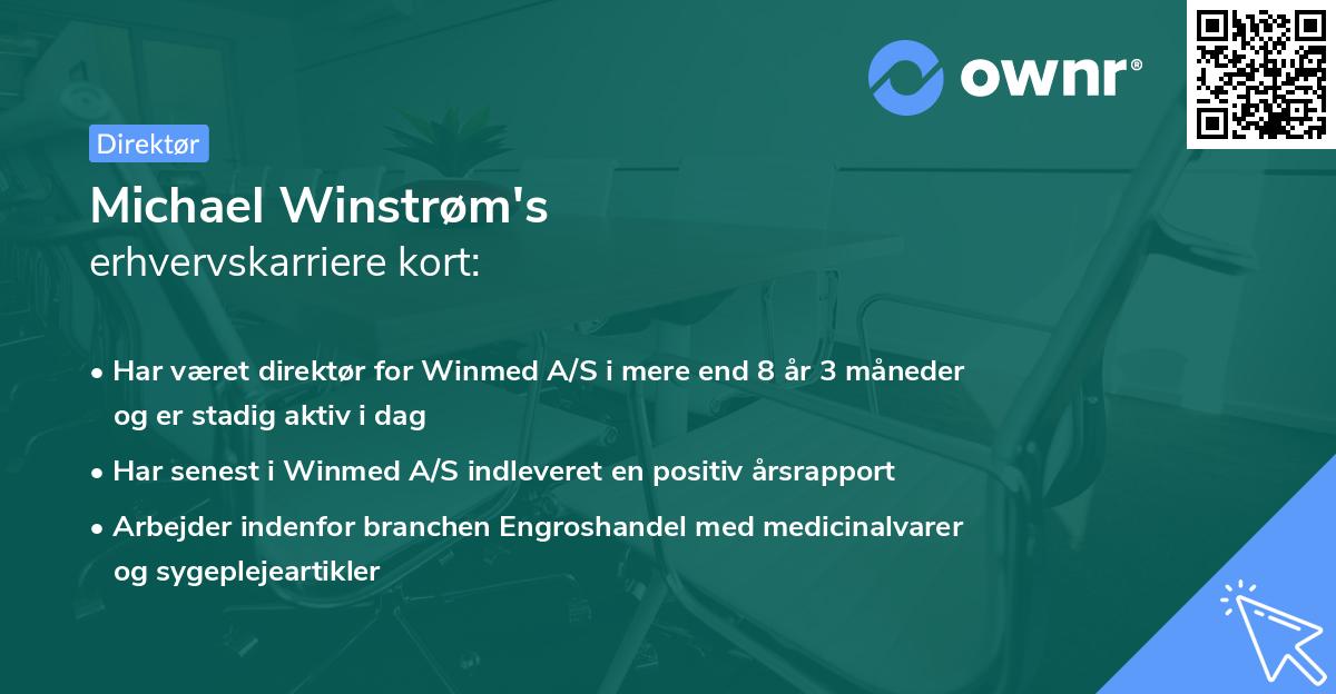 Michael Winstrøm's erhvervskarriere kort