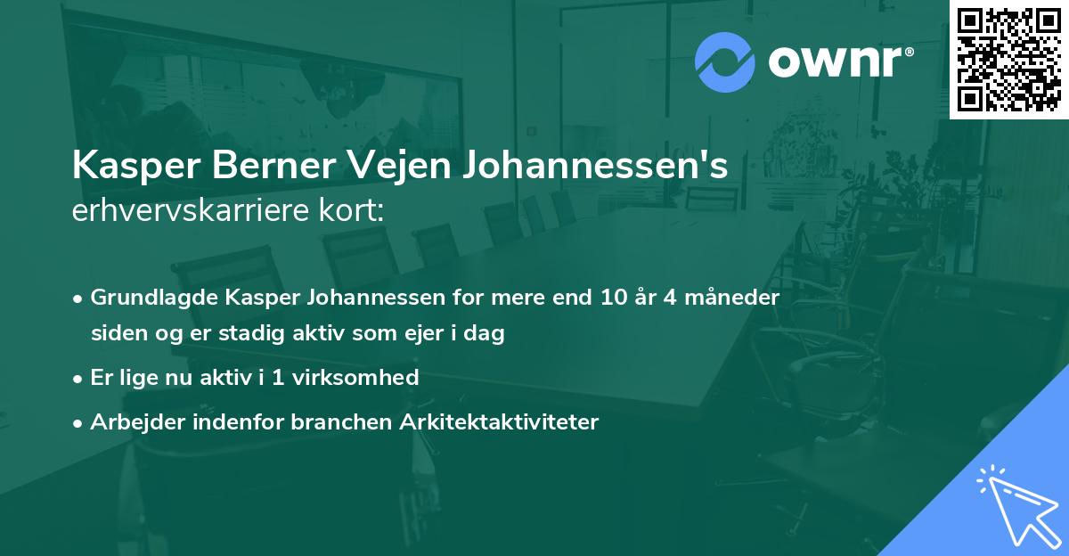 Kasper Berner Vejen Johannessen's erhvervskarriere kort
