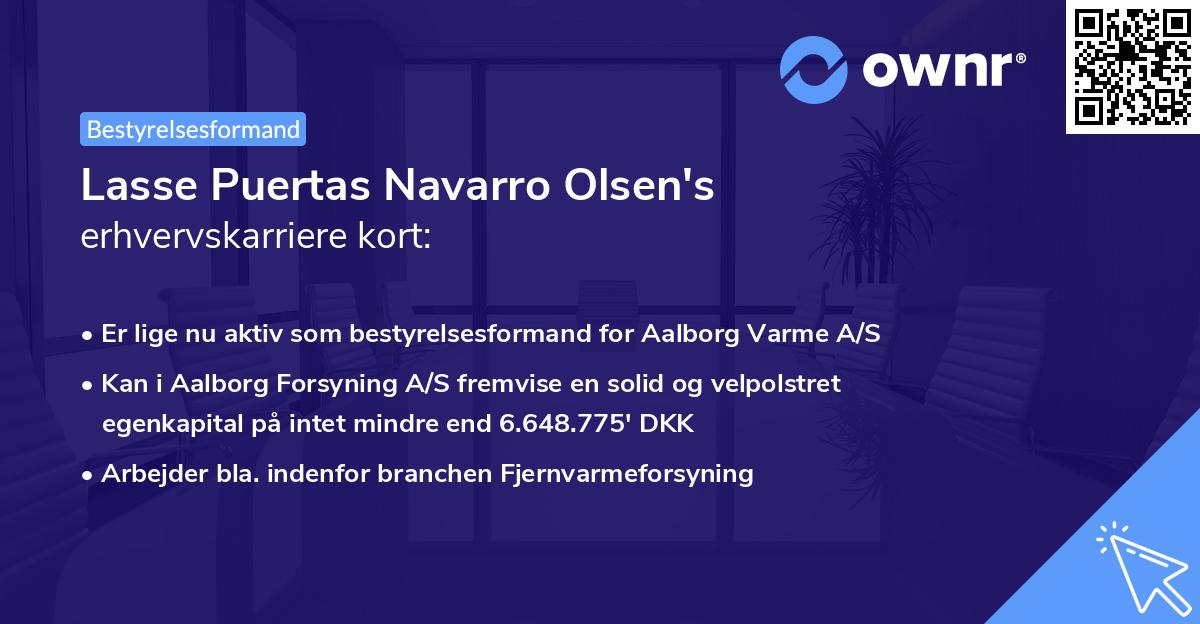 Lasse Puertas Navarro Olsen's erhvervskarriere kort