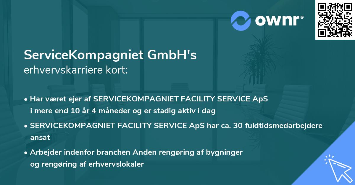 ServiceKompagniet GmbH's erhvervskarriere kort