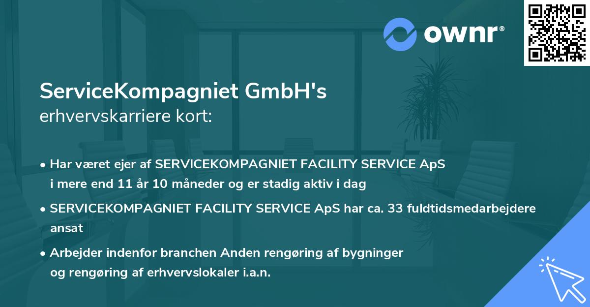 ServiceKompagniet GmbH's erhvervskarriere kort