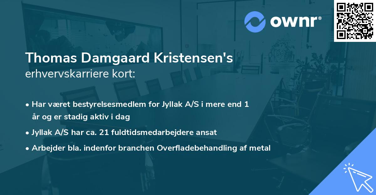 Thomas Damgaard Kristensen's erhvervskarriere kort