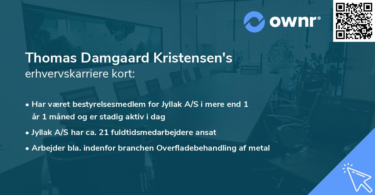 Thomas Damgaard Kristensen's erhvervskarriere kort