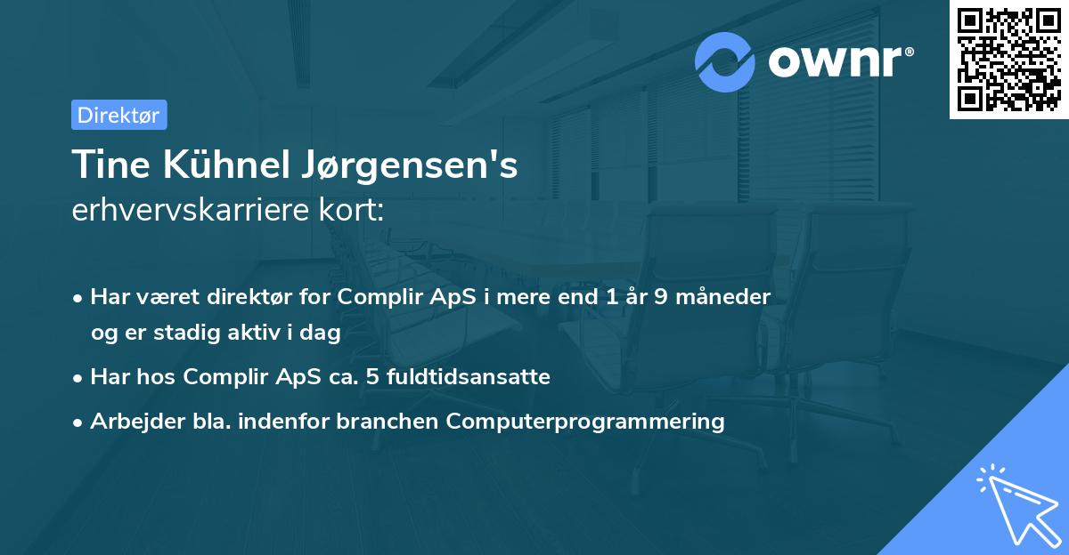 Tine Kühnel Jørgensen's erhvervskarriere kort