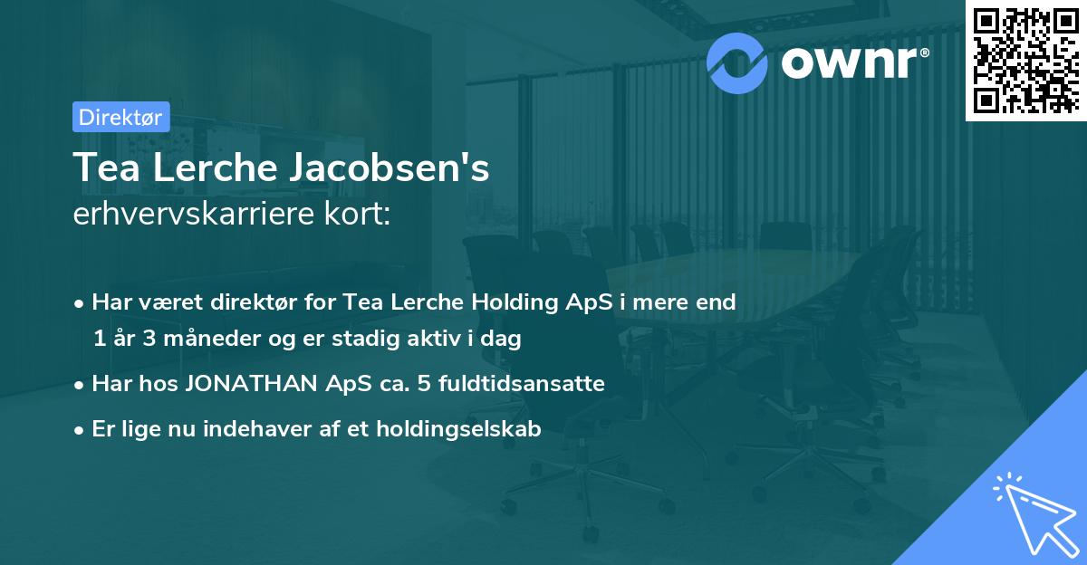 Tea Lerche Jacobsen's erhvervskarriere kort