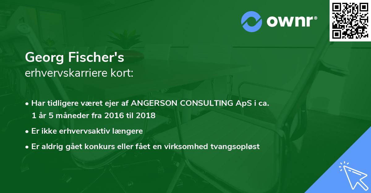 Georg Fischer's erhvervskarriere kort