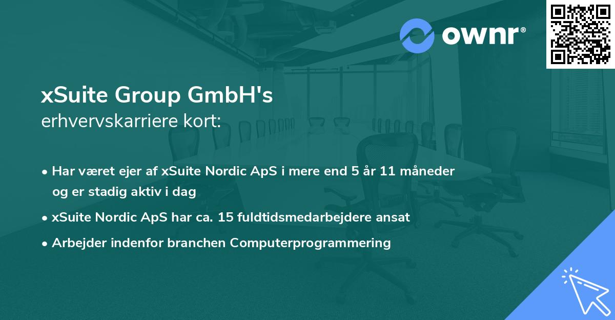 xSuite Group GmbH's erhvervskarriere kort