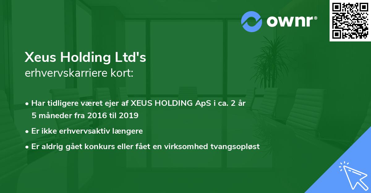 Xeus Holding Ltd's erhvervskarriere kort