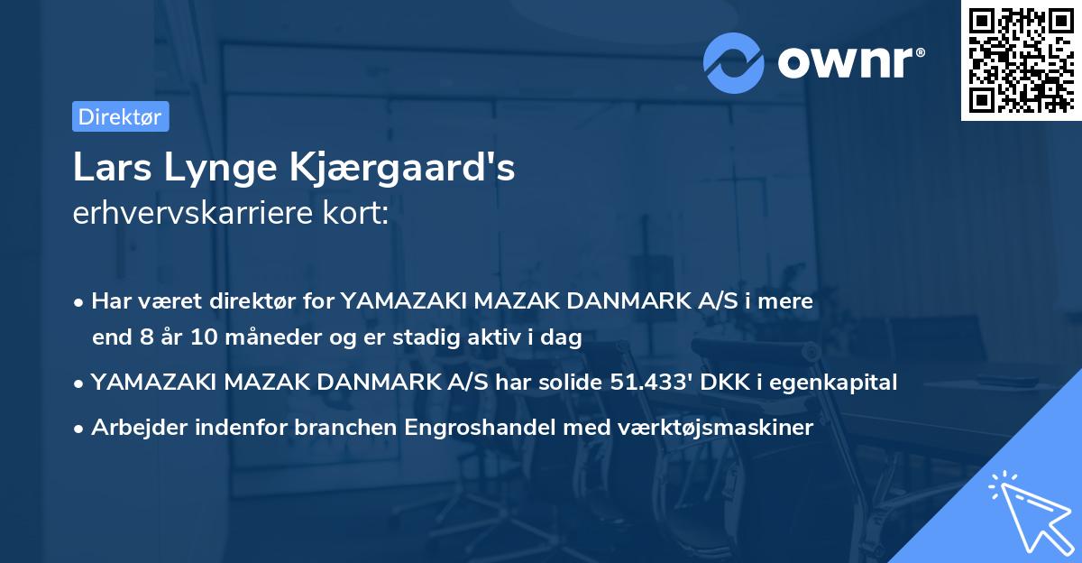 Lars Lynge Kjærgaard's erhvervskarriere kort