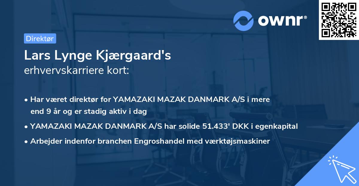 Lars Lynge Kjærgaard's erhvervskarriere kort