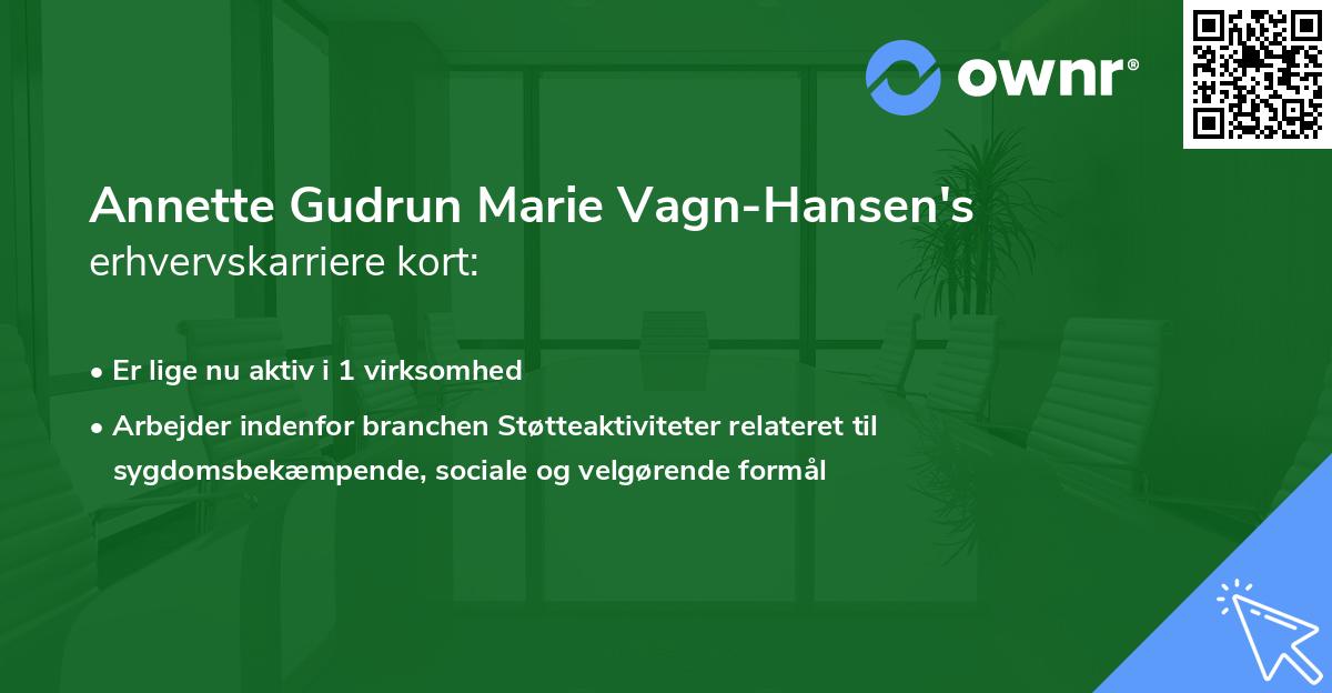 Annette Gudrun Marie Vagn-Hansen's erhvervskarriere kort