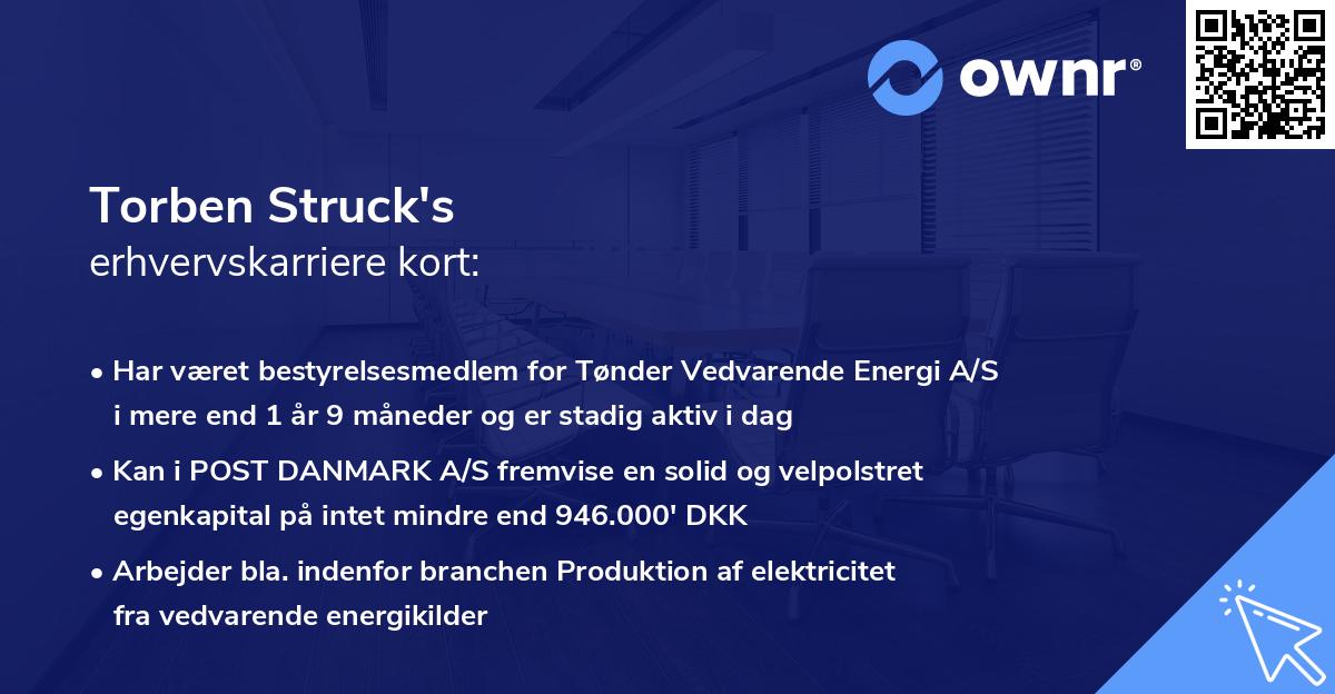 Torben Struck's erhvervskarriere kort