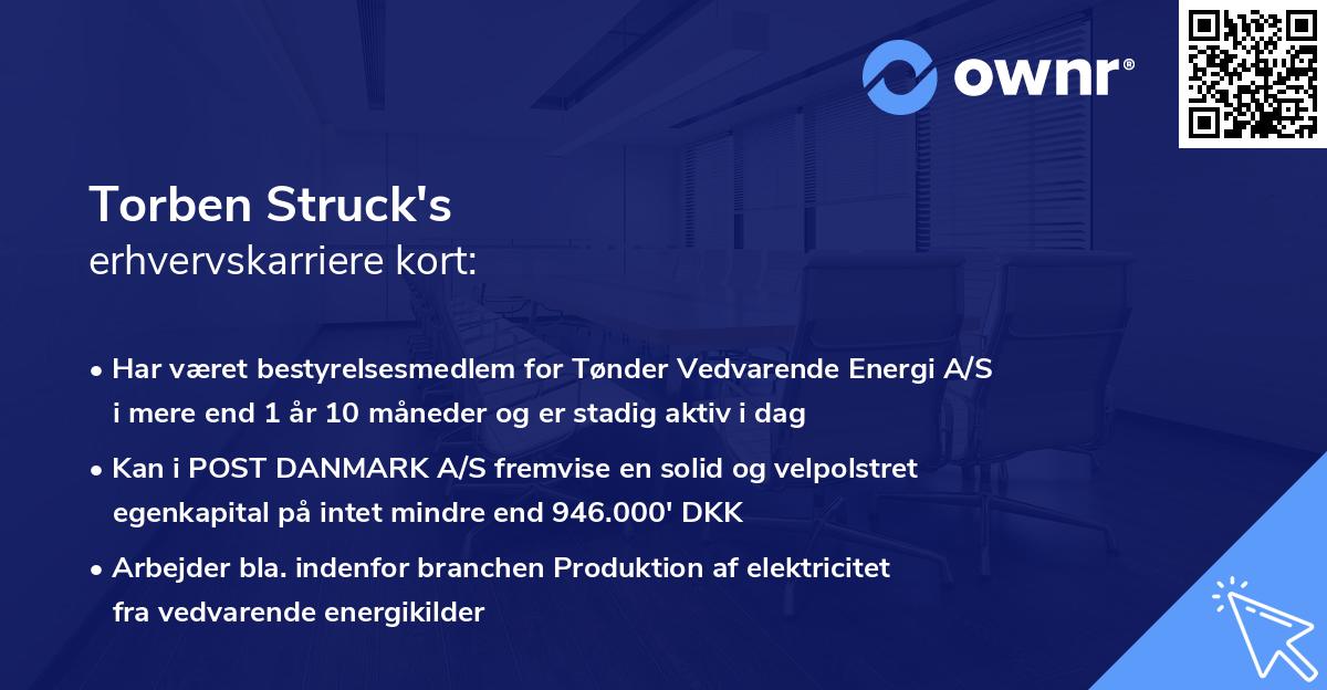 Torben Struck's erhvervskarriere kort