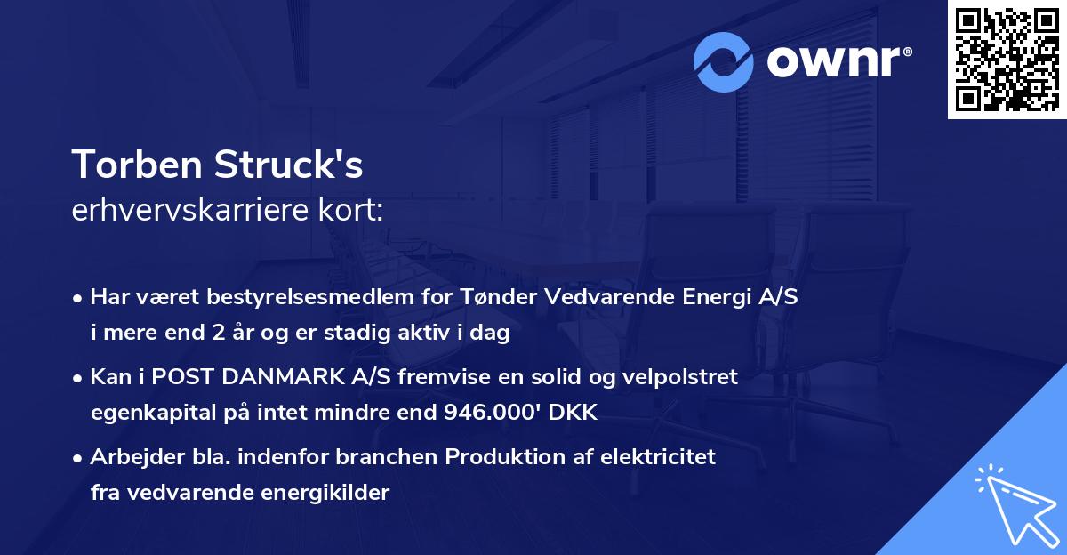 Torben Struck's erhvervskarriere kort