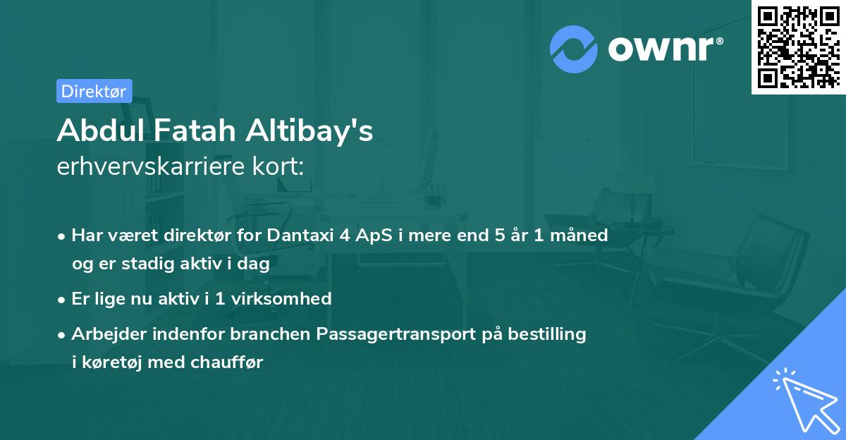 Abdul Fatah Altibay's erhvervskarriere kort