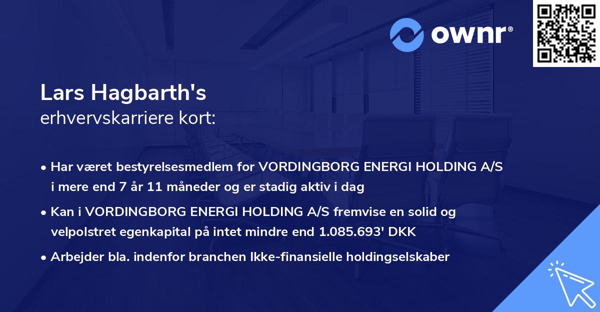 Lars Hagbarth's erhvervskarriere kort