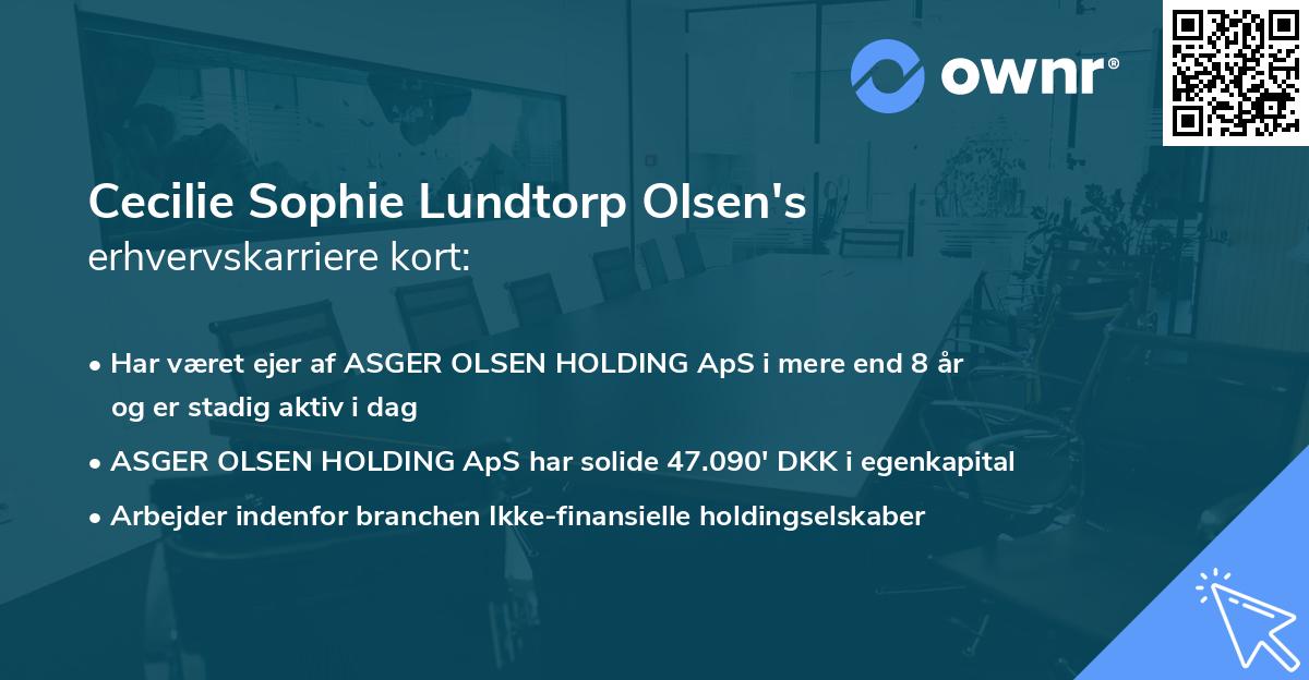 Cecilie Sophie Lundtorp Olsen's erhvervskarriere kort