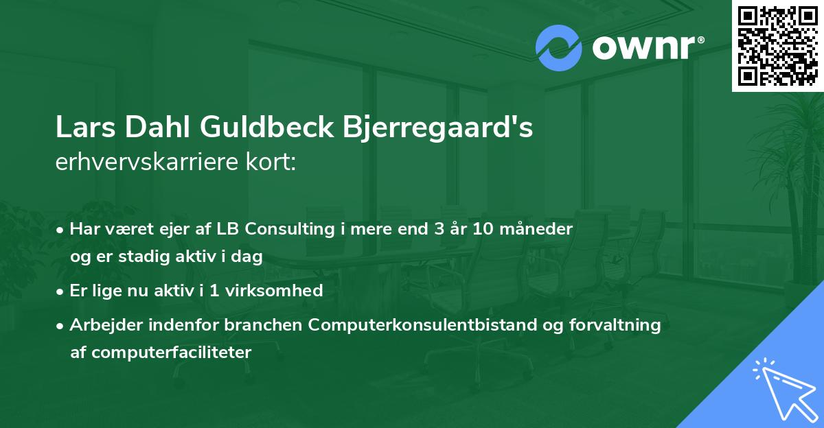 Lars Dahl Guldbeck Bjerregaard's erhvervskarriere kort