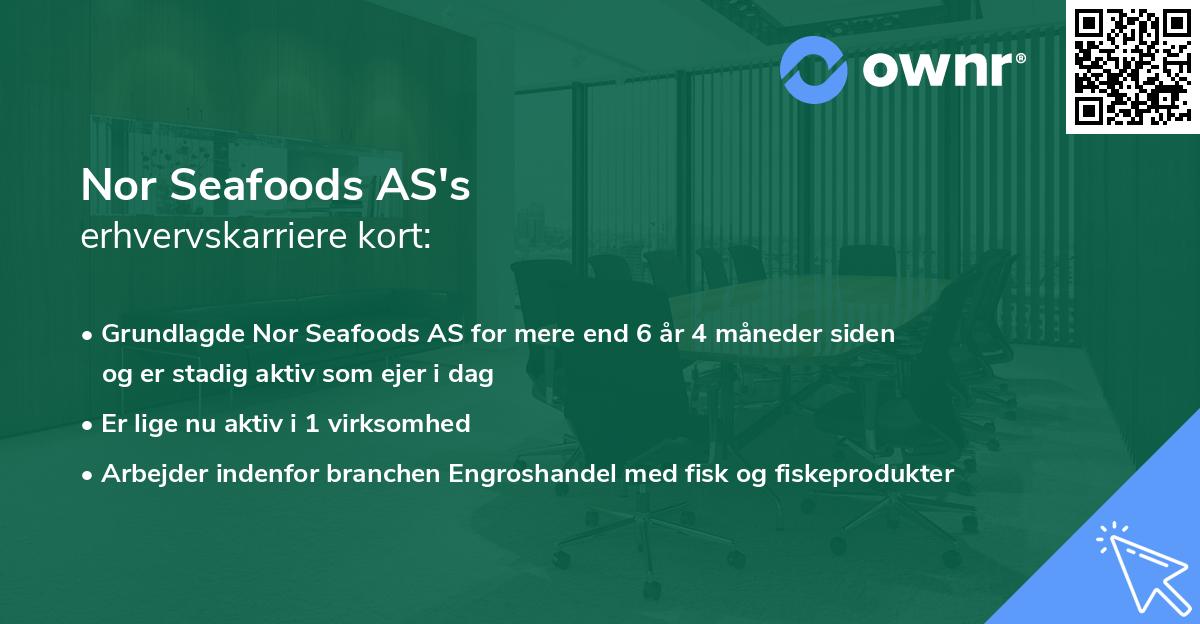 Nor Seafoods AS's erhvervskarriere kort