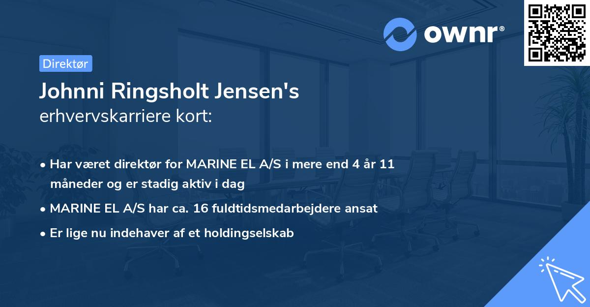 Johnni Ringsholt Jensen's erhvervskarriere kort