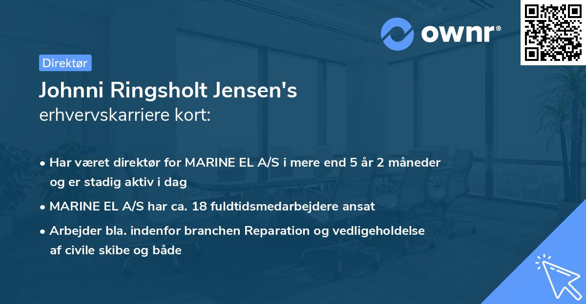 Johnni Ringsholt Jensen's erhvervskarriere kort