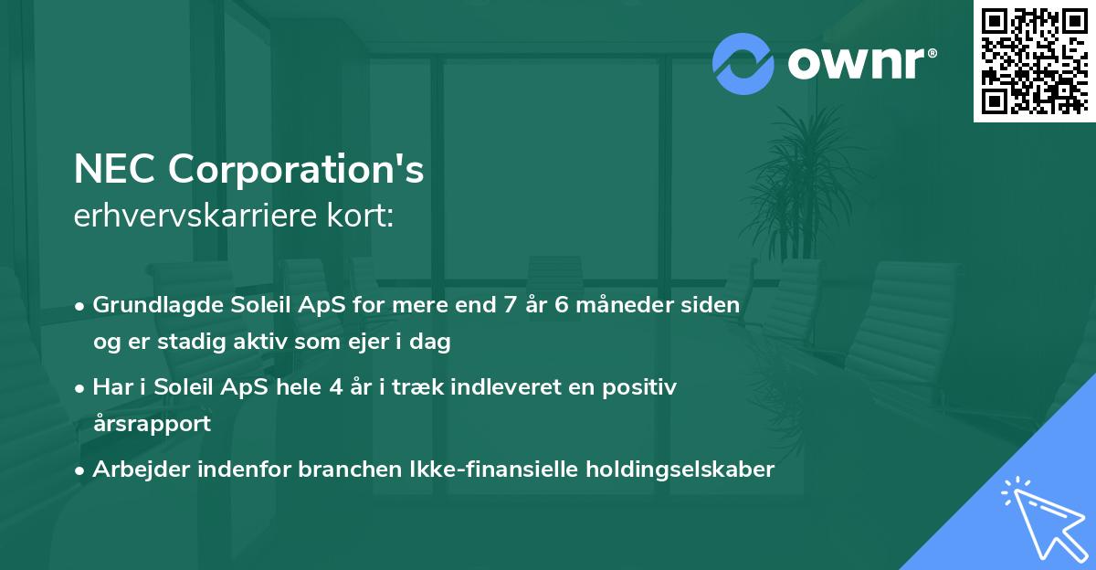 NEC Corporation's erhvervskarriere kort
