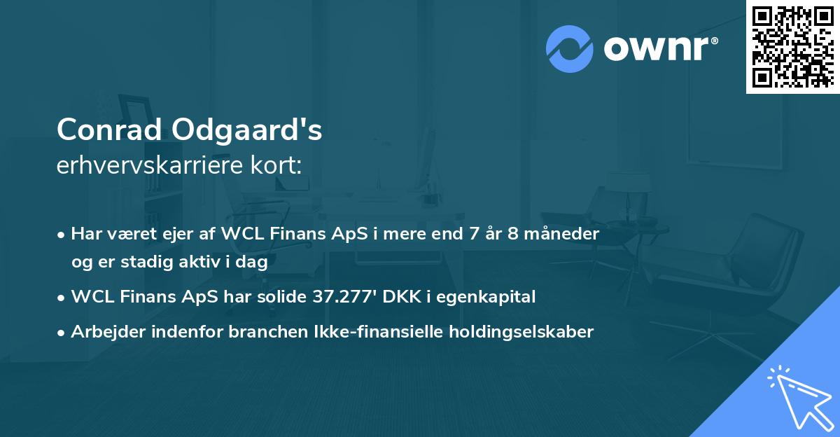 Conrad Odgaard's erhvervskarriere kort