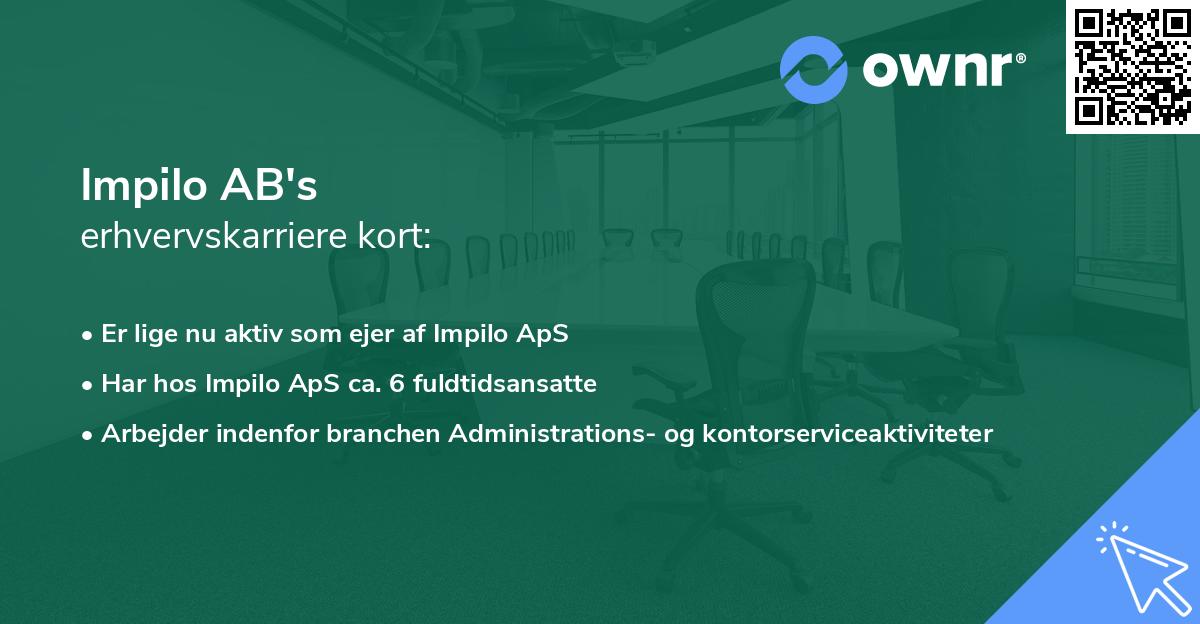 Impilo AB's erhvervskarriere kort