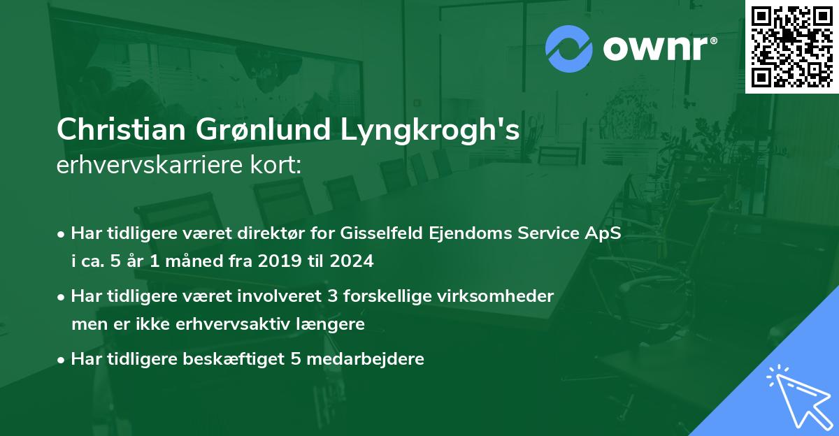 Christian Grønlund Lyngkrogh's erhvervskarriere kort