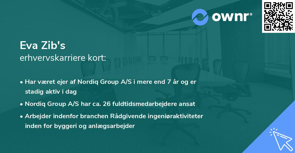 Eva Zib's erhvervskarriere kort