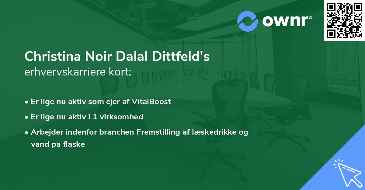 Christina Noir Dalal Dittfeld's erhvervskarriere kort
