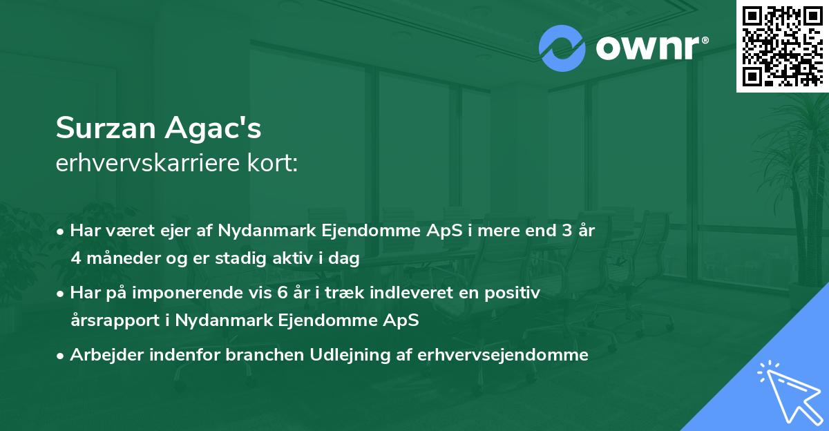 Surzan Agac's erhvervskarriere kort