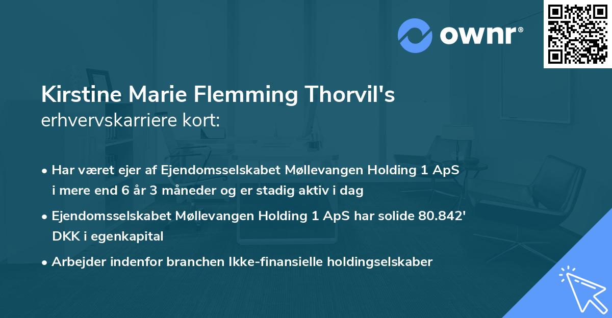 Kirstine Marie Flemming Thorvil's erhvervskarriere kort