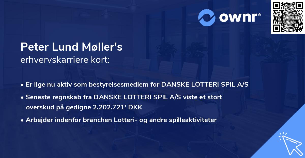 Peter Lund Møller's erhvervskarriere kort