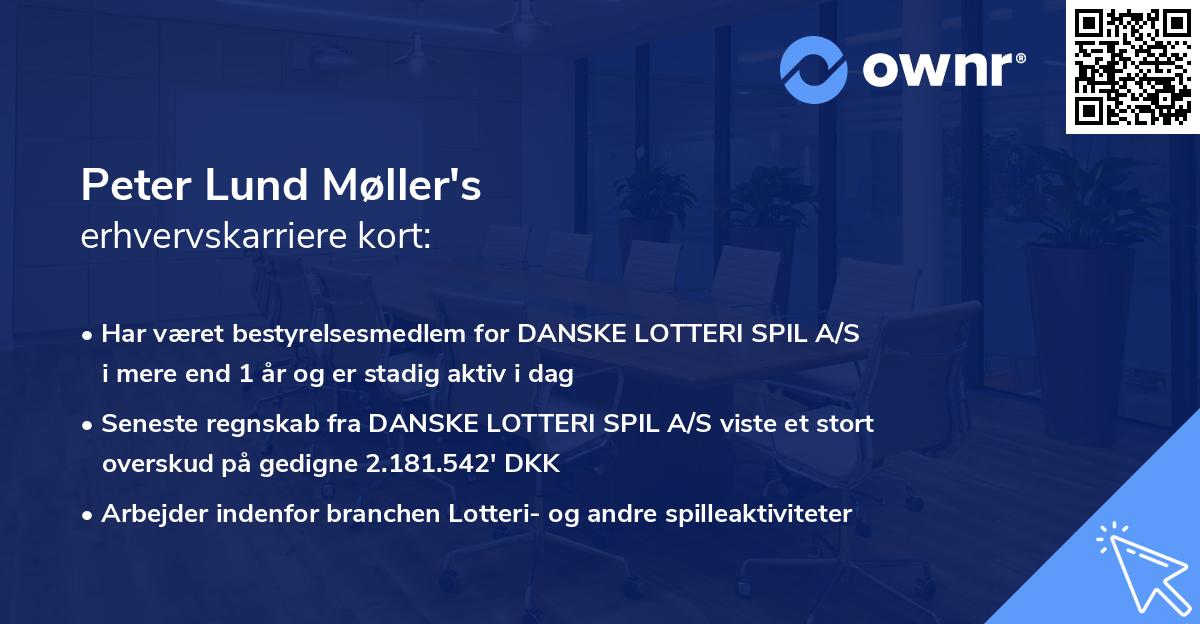 Peter Lund Møller's erhvervskarriere kort
